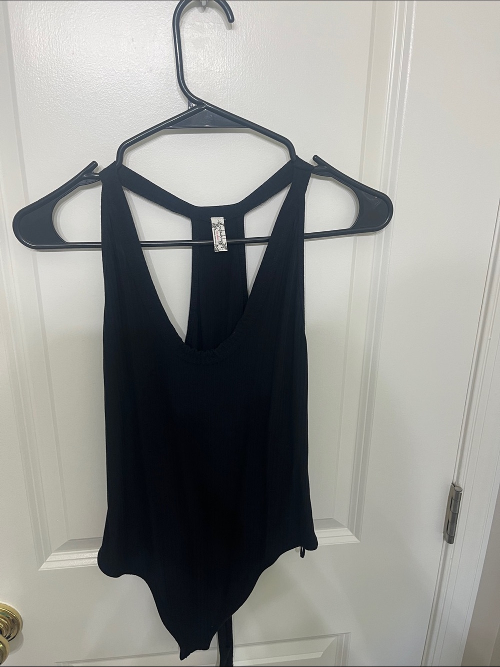 Free People Black Racerback Tank Top